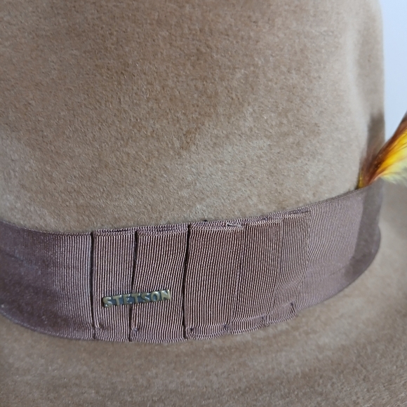 STETSON Vintage Canadian Velour THE PLAYBOY Hat Genuine Leather - Picture 5 of 12